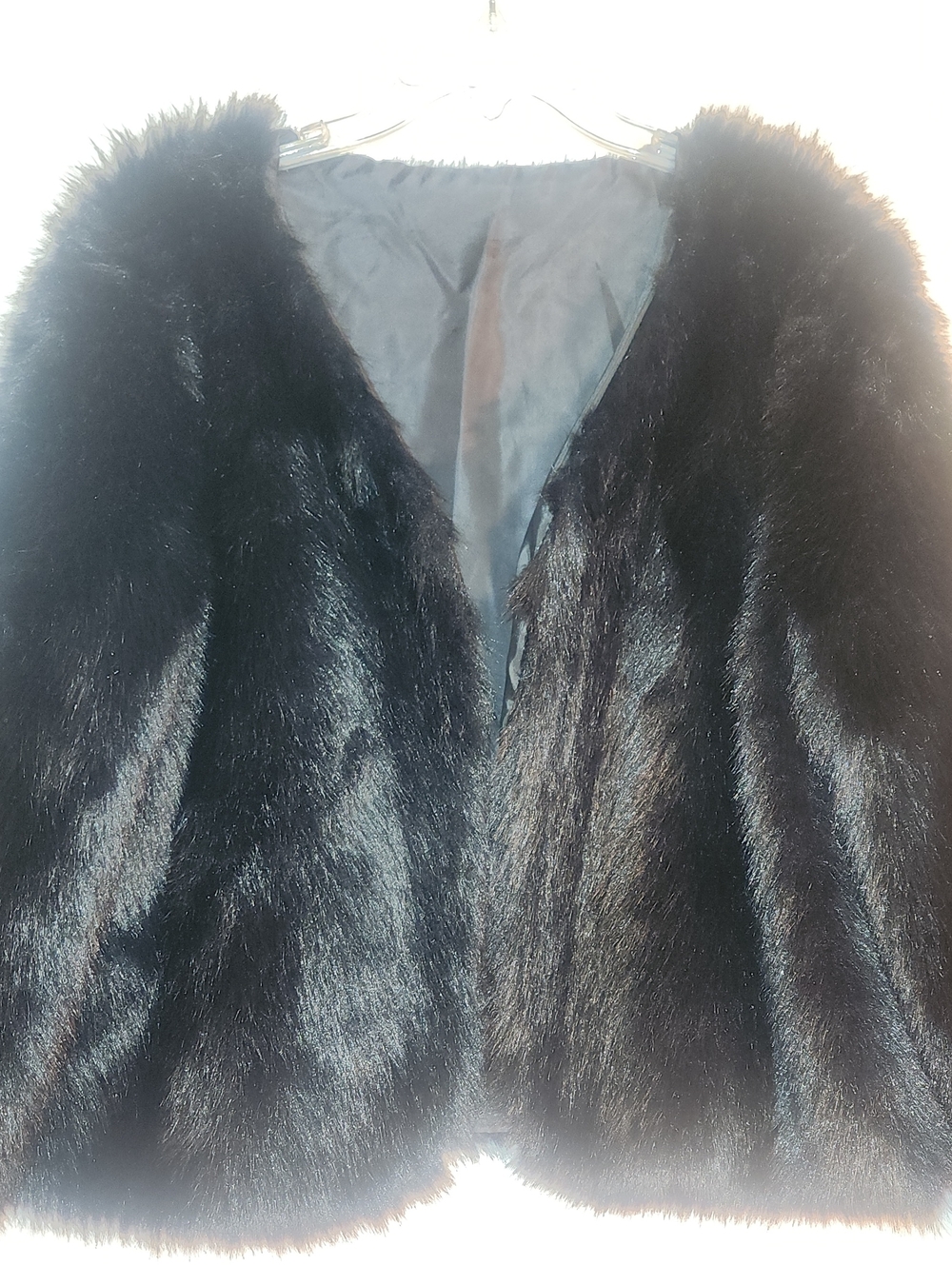 Women's Plush Black Teddy Jacket - Luxe Faux Fur